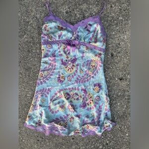 Floral Nick & Nora Silk Slip Dress